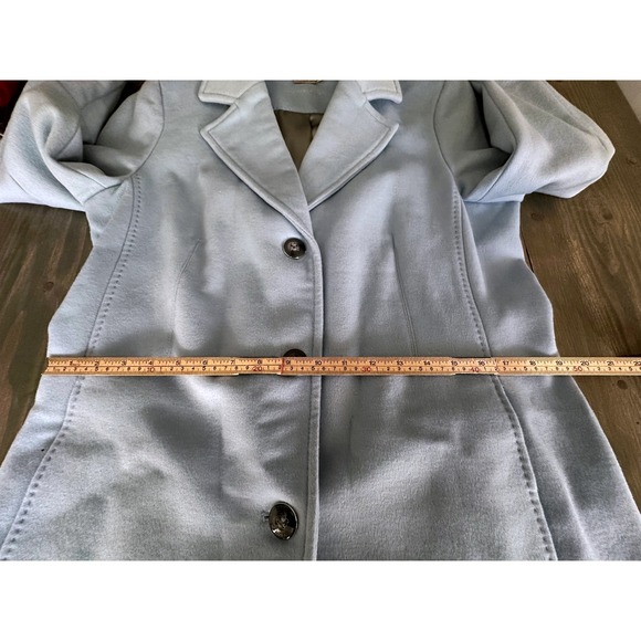 Calvin Klein Pastel Blue Wool Blend Peacoat Long Womens Size 12 -‎ New With Tags - Picture 7 of 11